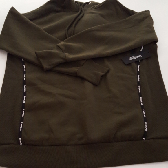 bebe Oversized Tape Ribbed Mini Logo Hoodi… - Picture 9 of 16